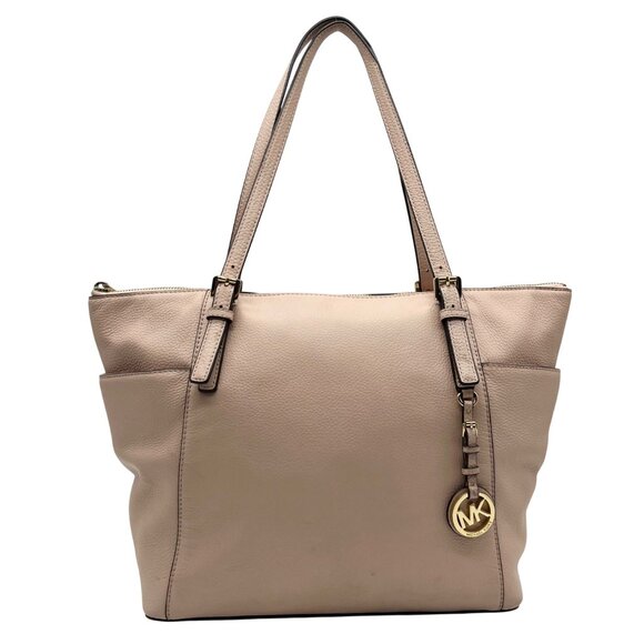 Michael Kors Light Pink Pebbled Leather Jet Set Tote & Wristlet - Picture 1 of 12